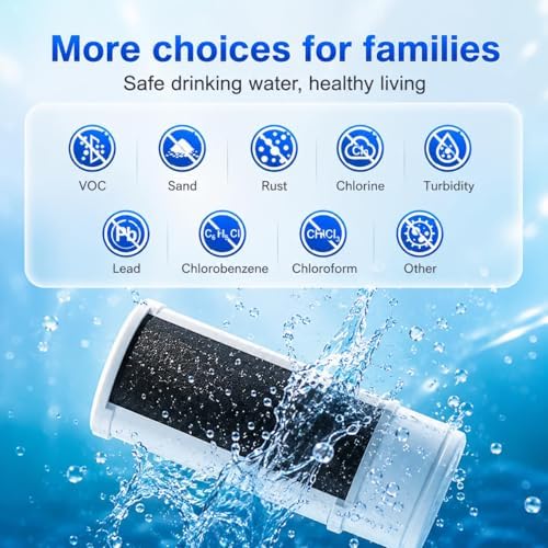 Vortopt T10 Water Filter for Sink Faucet, 360° Rotary Faucet Filter, Purple - Image 4