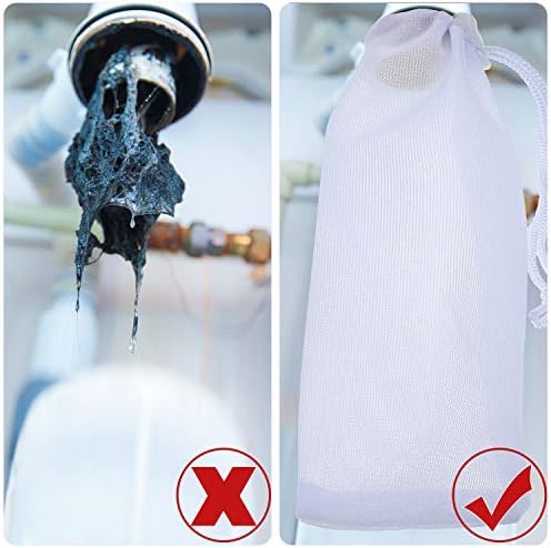 Shappy 12 Pieces Lint Traps for Washing Machine Drain Hose Nylon Mesh - Image 3