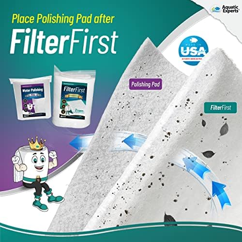 Aquatic Experts Aquarium Polishing Filter Pad, Water Polishing Pad for Aquarium Filters, Filter Floss for Fish Tank Filters, (100 Micron, Aquarium Bundle) - Image 3