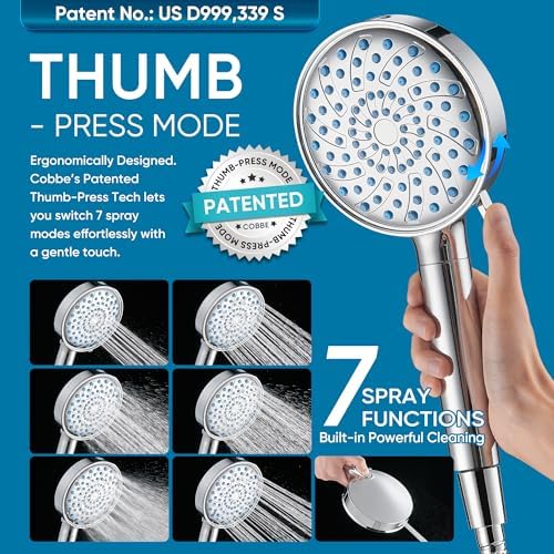Cobbe Filtered Shower Head with Handheld, Water Softener for Hard Water - Image 5