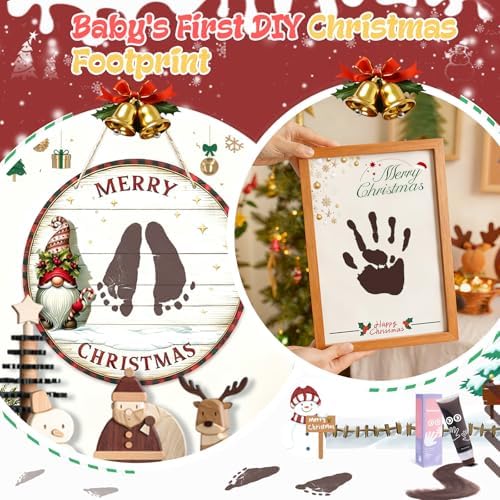 Nabance Baby Hand and Footprint Paint, Sponge Head, Baby Safe Paint, Brown - Image 5