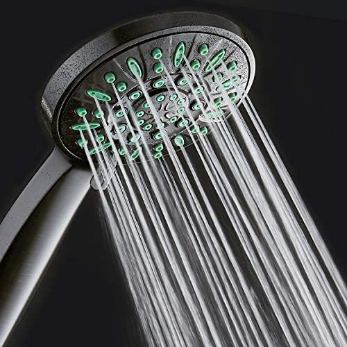 AquaDance Antimicrobial/Anti-Clog High-Pressure 6-setting Hand Shower, Microban Nozzle Protection from Growth of Mold, Mildew & Bacteria for Stronger Shower! Oil-Rubbed Bronze Finish/Coral Green Jets - Image 3