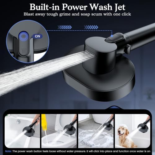 Filtered Shower Head with Handheld, High Pressure 4 Mode Black Shower Heads - Image 7