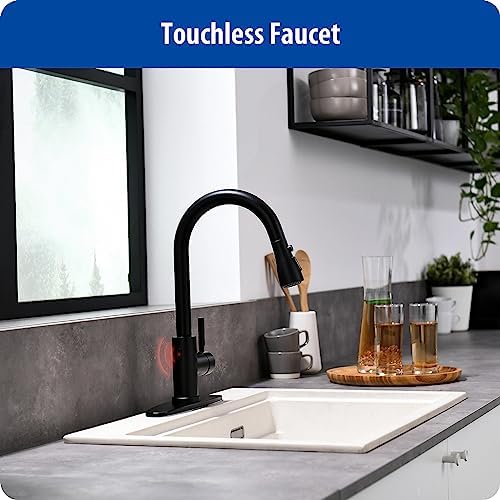 WEWE Touchless Kitchen Faucet, Matte Black, Pull-Down, Single Handle - Image 2