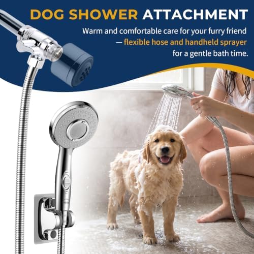 KLLEYNA Shower Head Hose Sink Tub Faucet Attachment,ON/OFF Sprayer Dog Wash - Image 5