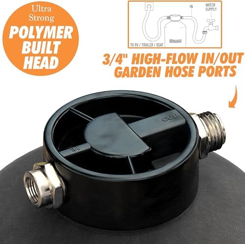 Filterelated RV Water Softener, 16000 Grain Portable, 3/4 Brass Fitting - Image 4