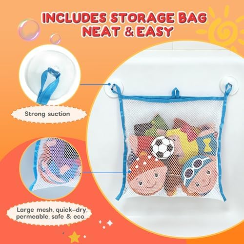 Baby Bath Toys for Kids Ages 1-3,32PCS Dress Up Foam Bath Toys - Image 5