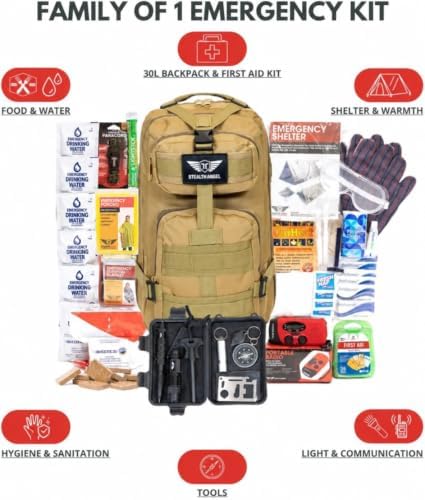 Stealth Angel Survival - 72 Hour Family Emergency Kit - 1-5 Person Survival Bag for Earthquakes, Hurricanes, and Other Natural Disasters - Image 5