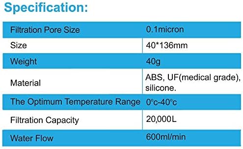 Versa Flow Light-Weight Water Filter System - Hollow Fiber Inline or Straw Filter for Survivor and Emergency Filtration - Image 7