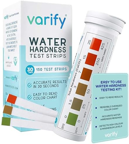 Varify Water Hardness Test Kit - Hard Water Test Strips for Well & Home by Varify