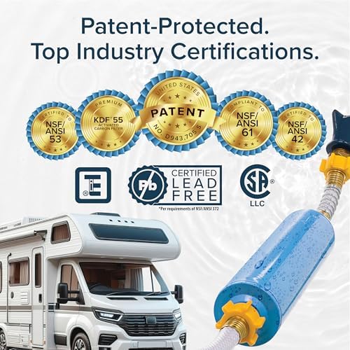 Camco TastePURE 20-Micron Wide-Body Inline Design Water Filter with GAC and KDF Filtration for RVs, Boats, Travel Trailers, and Campers (4-Pack) - Image 6