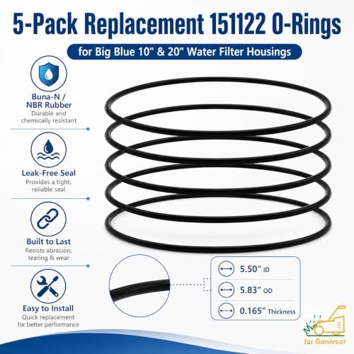（5/Pack） 151122 O-Ring for Pentek Pentair Water Big Blue Housings - Image 2