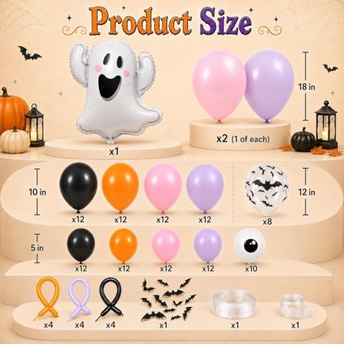 Halloween Balloon Garland Arch Kit Pink Spooky One 1st Birthday Decorations - Image 2