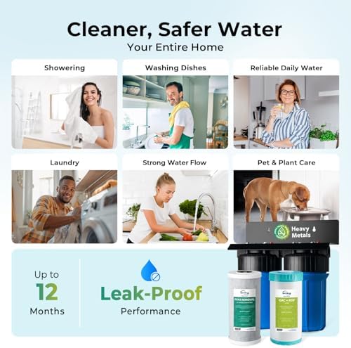 iSpring PFAS & Heavy Metals Whole House Water Filter System, SGS-Tested to Reduce 99% PFAS, 2-Stage Filtration Removes Lead, Heavy Metals, Chlorine, Sediment & Odor, 1” Inlet/Outlet Model: WGB21B-PFKS - Image 6