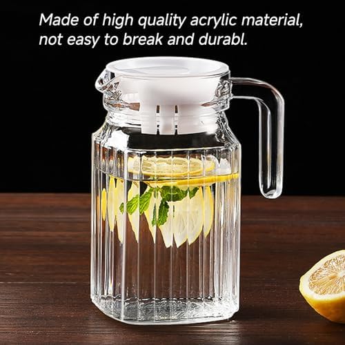 17 oz Small Plastic Carafe with Lid and Spout, 500ml Small Clear Water Jug for Hot/Cold Water, Iced Tea Pitcher for Coffee, Mini Juice and Homemade Beverage Carafe (500ml) - Image 3