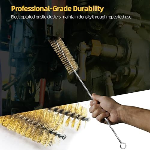 7Pcs Brass Wire Brush,Tube Brushes Set,Bottle Brush - Image 4
