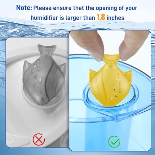 Humidifier Cleaning Fish, Tank Cleaner for Most Humidifiers, 12 PCS, Yellow - Image 4