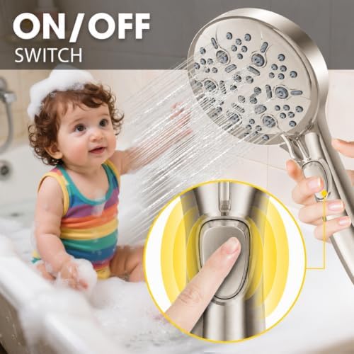 High Pressure Shower Head with Handheld,Power Wash & Auto Reset - Image 2