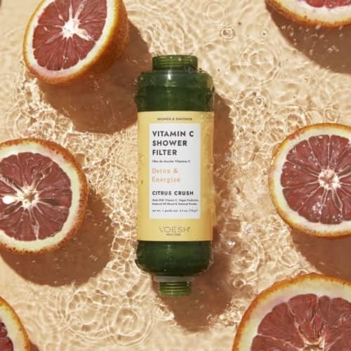 VOESH Shower & Empower Duo, Vitamin C Shower Filter, Exfoliating Sugar Scrub, Body Wash, Clean Shower Care Set, Vegan Skincare, Spa Gift, Clean Beauty - Image 2