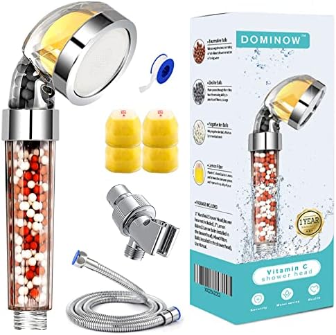 Vitamin C Shower Head with Handheld, High Pressure Shower Head with Filter by Dominow