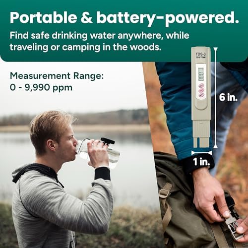 Techko Water Quality Tester, Portable Digital TDS Meter (0-9990 ppm) - Image 5
