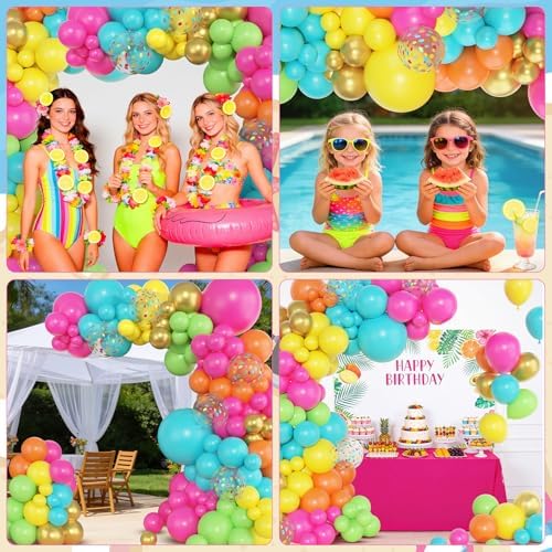 Amandir 153pcs Tropical Balloons Arch Garland Arch Kit Different Sizes - Image 5