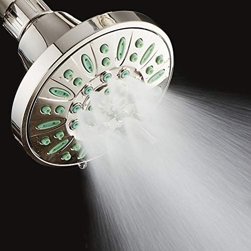 AquaDance Antimicrobial/Anti-Clog High-Pressure 6-setting Shower Head, Microban Nozzle Protection from Growth of Mold, Mildew & Bacteria for Stronger Shower! (Brushed Nickel Finish/Coral Green Jets) - Image 5