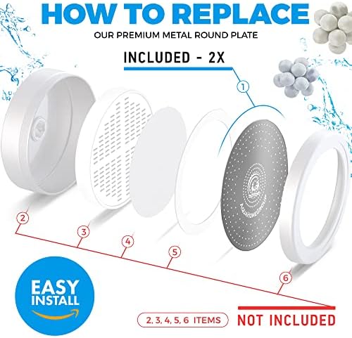 AquaHomeGroup Shower Head Spray Plates, 2-Pack, Restores Water Flow - Image 5