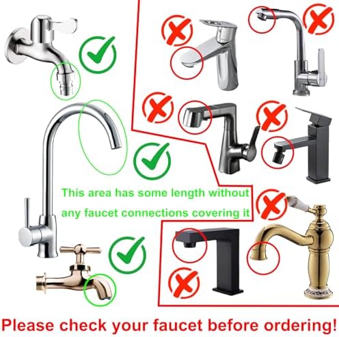 16.4ft/5m Sink Spray Rubber Hose,Sink Hose Attachment for Faucet - Image 3