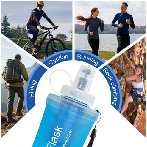 GUYI 500ml Collapsible Water Filter Bottle, Removes Impurities, BPA Free, Ultralight for Hiking, Camping, Cycling & Travel-Blue - Image 7