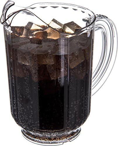 Carlisle FoodService Products 554607 Restaurant-Style SAN Plastic Pitcher, 60 oz., Clear (Pack of 6) - Image 2