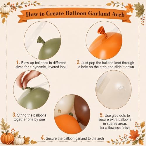 Green Fall Balloon Arch Kit for Autumn Thanksgiving Party Decorations - Image 6