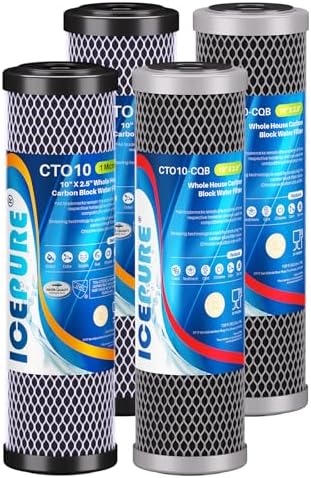 ICEPURE 1 Micron 2.5" x 10" Whole House Water Filter Combo Kit, 2 Combo by ICEPURE