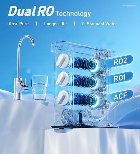 DESENRUIS Reverse Osmosis System, Dual RO Water Filter, 800GPD - Image 3