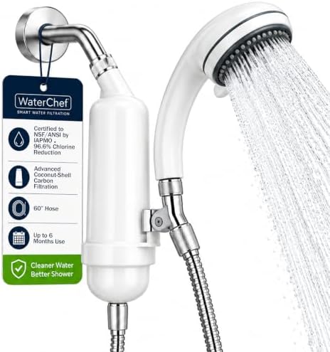 SF-7C Shower Filter System with Adjustable Handheld Shower Wand by WaterChef
