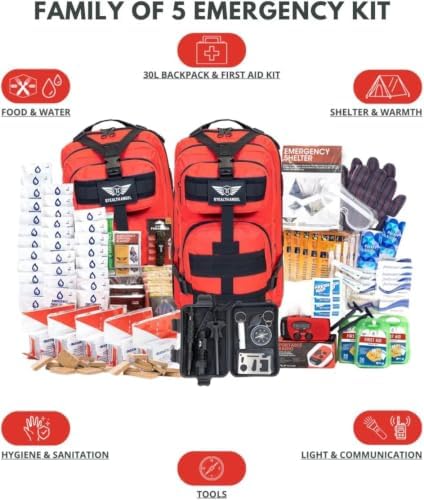 Stealth Angel Survival - 72 Hour Family Emergency Kit - 1-5 Person Survival Bag for Earthquakes, Hurricanes, and Other Natural Disasters - Image 5