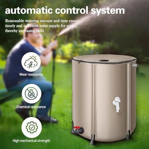 Collapsible Rain Barrel with Spigot & Filter, Foldable Rainwater Harvesting Tank, Portable Water Storage Container for Garden Irrigation, Outdoor, Multiple Sizes(200 l/52 GAL) - Image 6