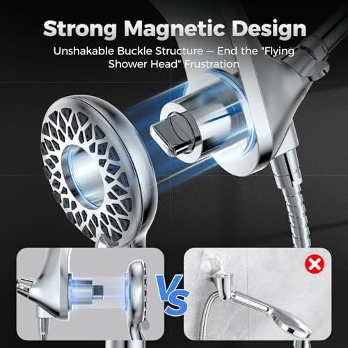 High Pressure Rain Shower Head with Handheld Spray Combo - Image 5