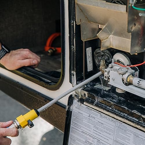 Camco Camper & RV Water Heater Tank Rinser - Improves Water Heater Function by Flushing Out Sediment - Easily Attaches to Standard Garden Hose & Features Convenient Shutoff Valve (11691) - Image 2