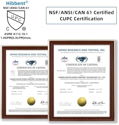 Hibbent cUPC Certified 2-Flow 360° Swivel Faucet Aerator, Brushed Nickel - Image 5