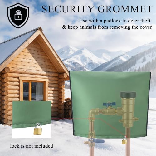 30"Wx26"H Backflow Preventer Insulation Cover, Sprinkler Covers for Outside - Image 5