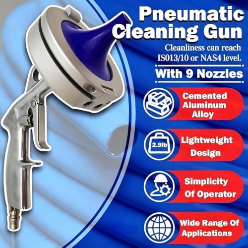 Industrial Pipe Flushing Gun Set with 9 Interchangeable Nozzles, Quick-Load Breech Launcher for Efficient Hydraulic System Cleaning in Shipyards - Image 2