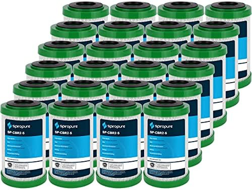SpiroPure SP-CBR2-5 5x2.5 Carbon Block Water Filter CBC-5 155169-43 24 Pack by SpiroPure