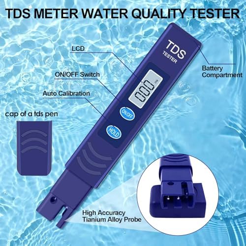 TDS Meter Digital Water Tester, ppm Meter for Drinking Water,Blue - Image 3