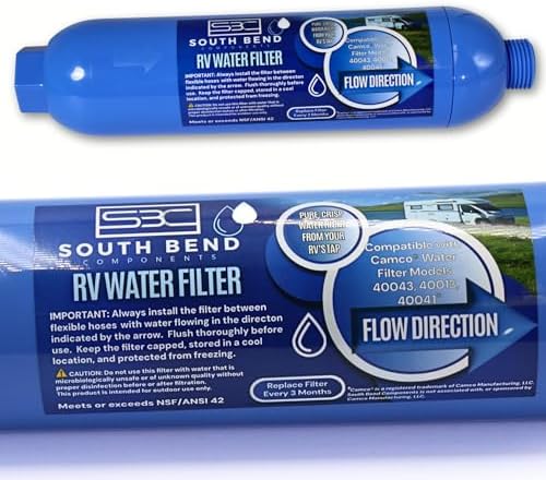 South Bend Components Reverse Osmosis (RO) Camper/RV/Boat/Yacht Water Inline Filter- NSF Certified! Includes ¾” Flexible Hose Protector, Compatible with Camco Water Filter, 40043, 40013, 4004 (2-Pack) - Image 5