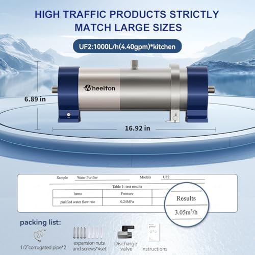 Wheelton Replacement Filter for UF2 Whole House 1000L PVDF Ultrafiltration Membrane Water Filter 4.4GPM (1 PCS) - Image 3