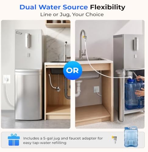 iSpring DSBL4S Dual-Source Water Dispenser – 4-Stage Filtration, Silver - Image 3