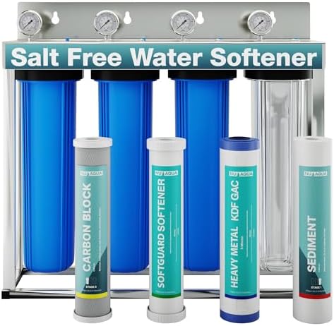 NU Aqua 4-Stage Salt Free Water Softener Whole House Water Filter System by NUAqua