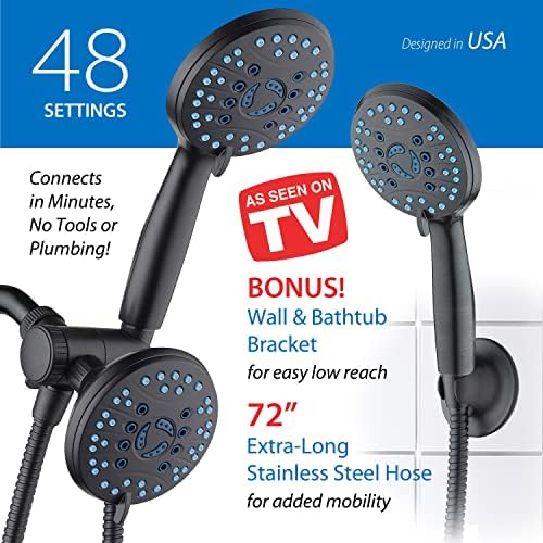 AquaCare 48-mode High Pressure 3-way Shower Head Combo w/ 2-mode Power Wash - Image 6