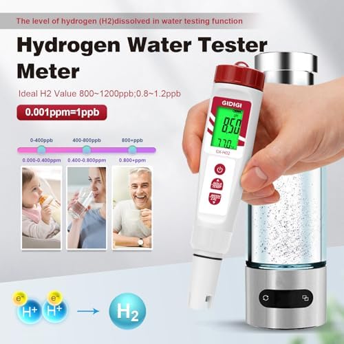 Water pH Tester, 4 in 1 pH H2 ORP ppm Meter for Water - Image 3